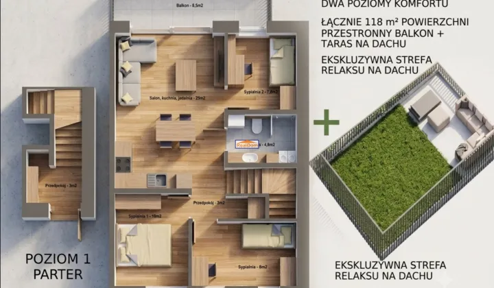 Mieszkanie 4-pokojowe Kraków Dębniki, ul. Spacerowa