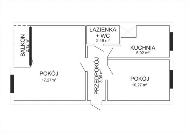 Mieszkanie 2-pokojowe Gorzów Wielkopolski. Zdjęcie 1