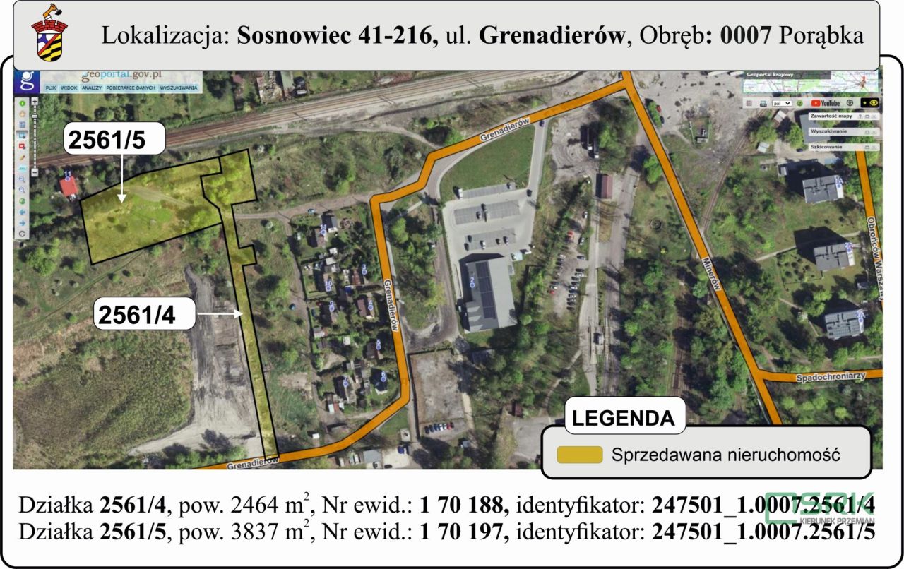 Działka inna Sosnowiec Porąbka, ul. Grenadierów. Zdjęcie 1