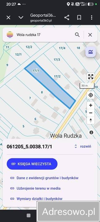 Działka budowlana Wola Rudzka. Zdjęcie 2