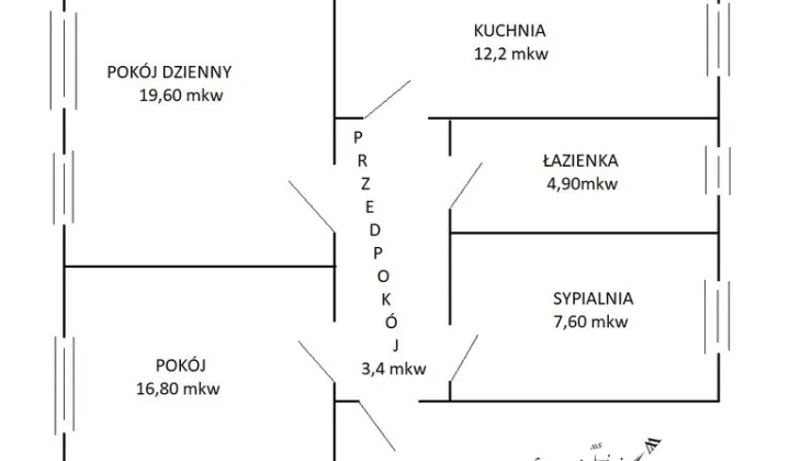 Mieszkanie 3-pokojowe Wrocław Grabiszyn, ul. Krucza