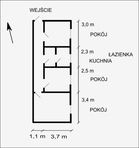 Mieszkanie 3-pokojowe Kraków Kleparz, ul. Zygmunta Wróblewskiego. Zdjęcie 5
