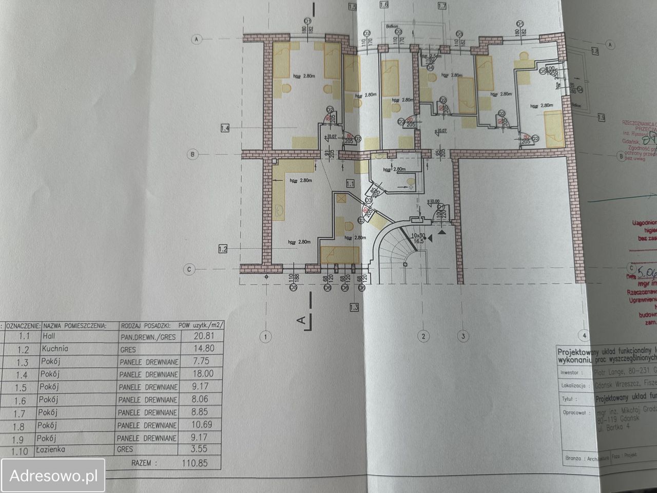 Mieszkanie 7-pokojowe Gdańsk Wrzeszcz, ul. gen. Józefa Fiszera. Zdjęcie 8