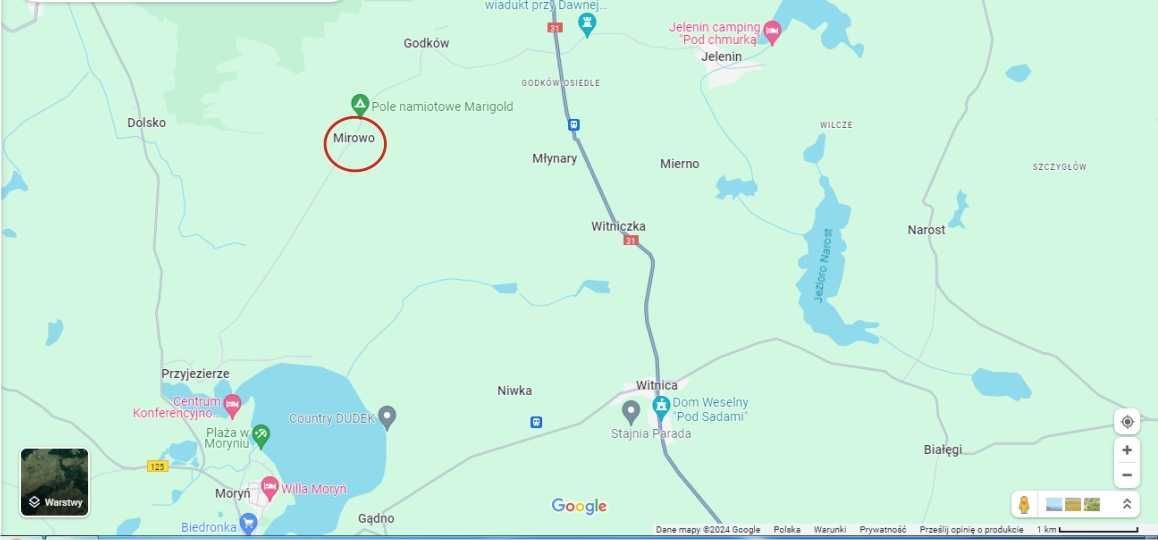Działka rolno-budowlana Mirowo. Zdjęcie 3