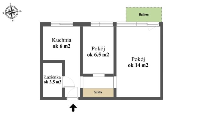 Mieszkanie 2-pokojowe Grudziądz Strzemięcin, ul. Janusza Korczaka. Zdjęcie 15