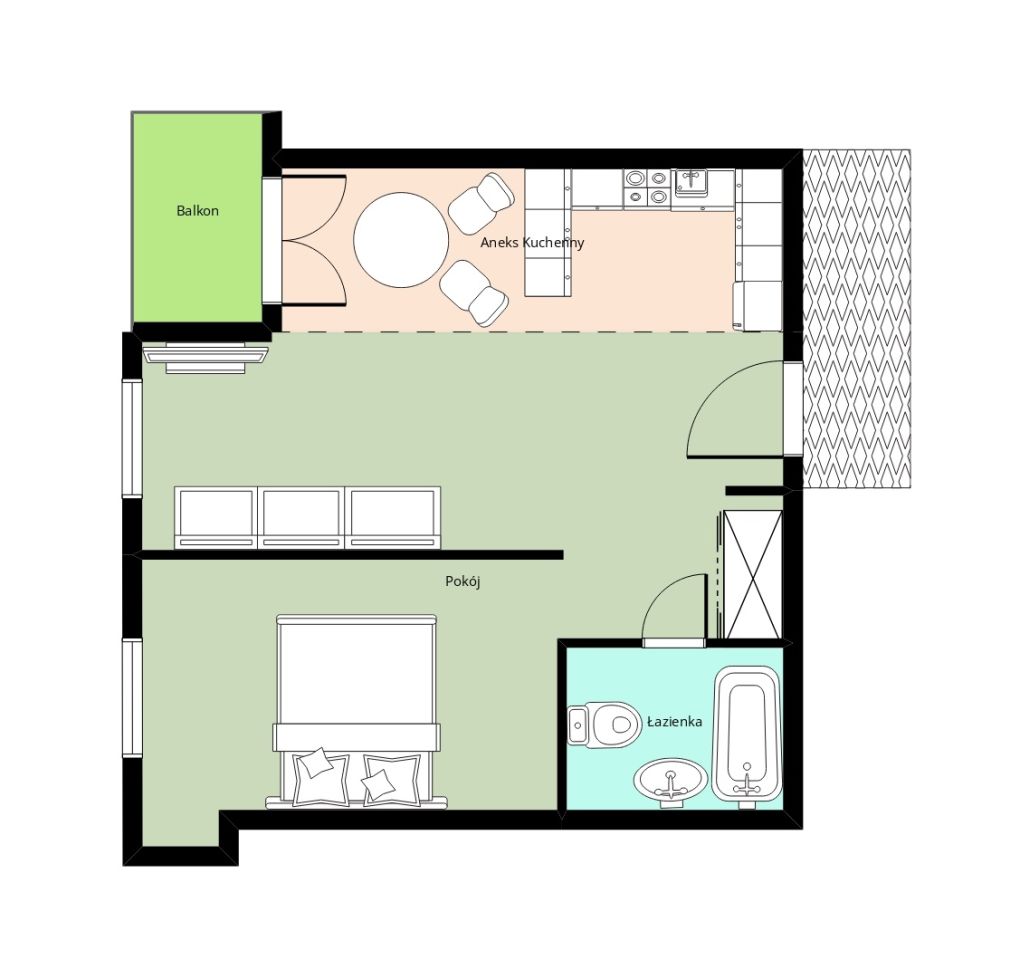 Mieszkanie 2-pokojowe Kraków Kliny, ul. Anny Szwed-Śniadowskiej. Zdjęcie 16