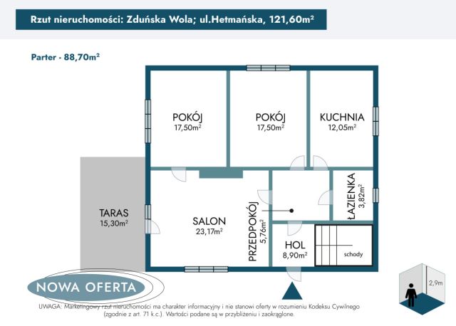 dom wolnostojący, 4 pokoje Zduńska Wola, ul. Hetmańska. Zdjęcie 14