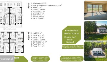 bliźniak, 5 pokoi Orzeszyn, ul. Kasztanowa