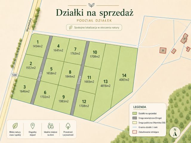 Działka budowlana Komorowo. Zdjęcie 1