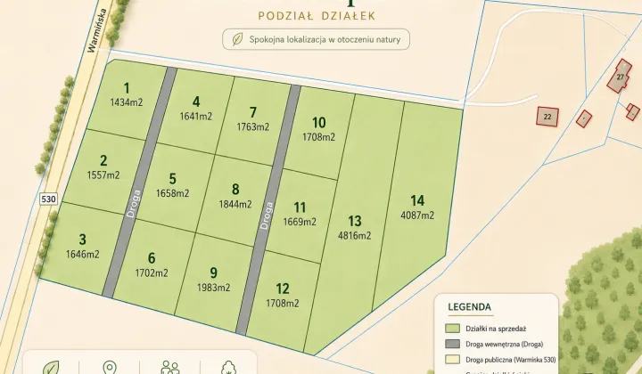Działka budowlana Komorowo