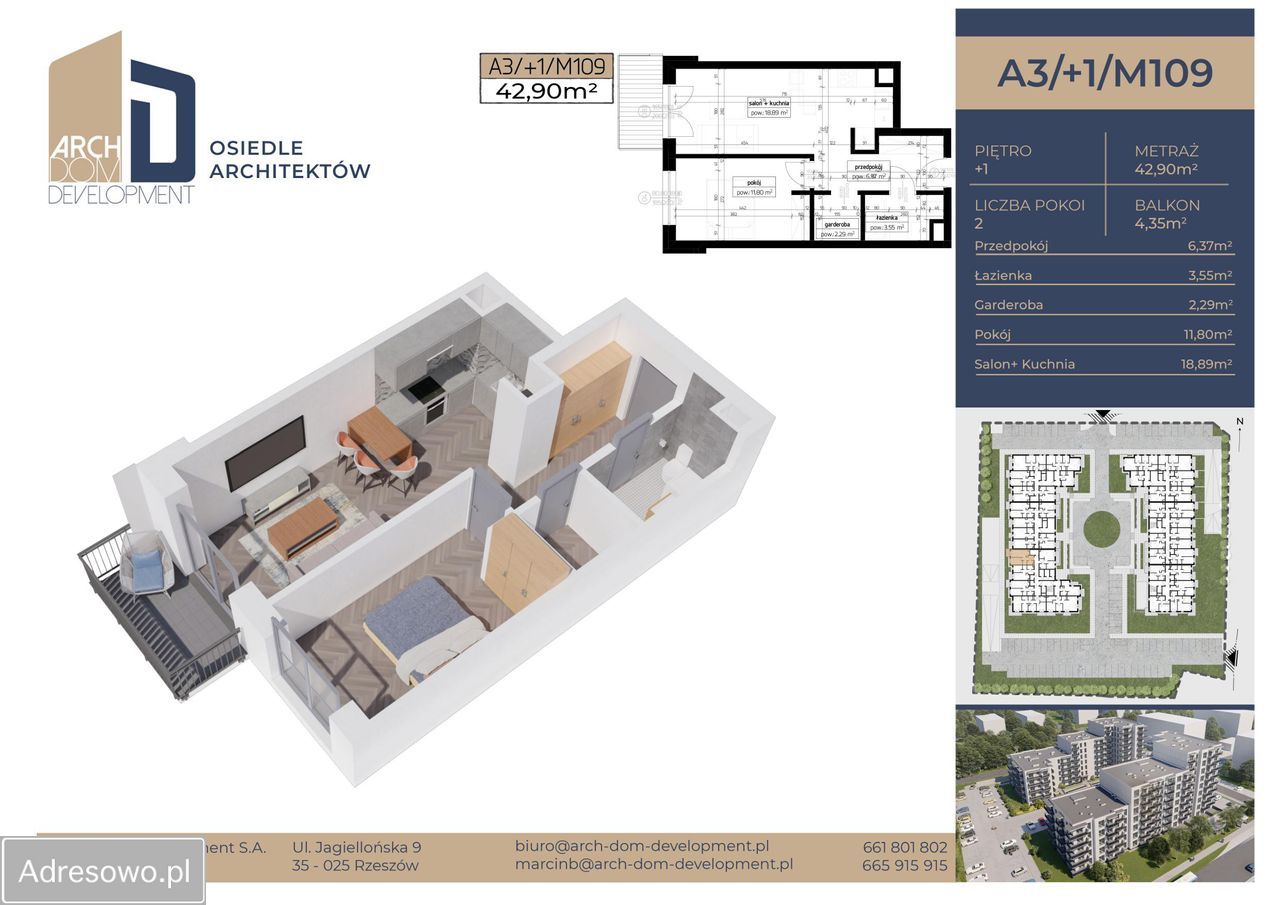 Mieszkanie 2-pokojowe Rzeszów, ul. Solidarności. Zdjęcie 16