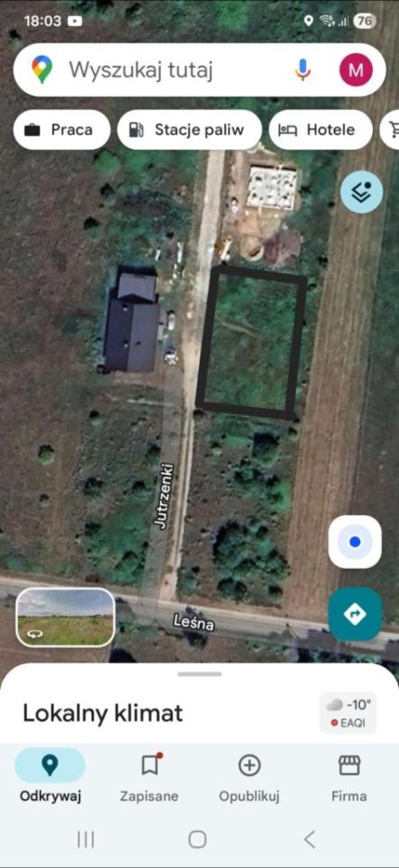 Działka budowlana Aleksandrów, ul. Jutrzenki