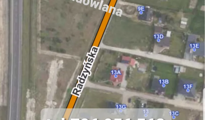 Działka budowlana Rzeczyca, Radzynska