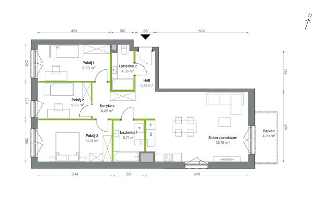 Mieszkanie 4-pokojowe Warszawa Targówek, ul. Oliwska. Zdjęcie 16