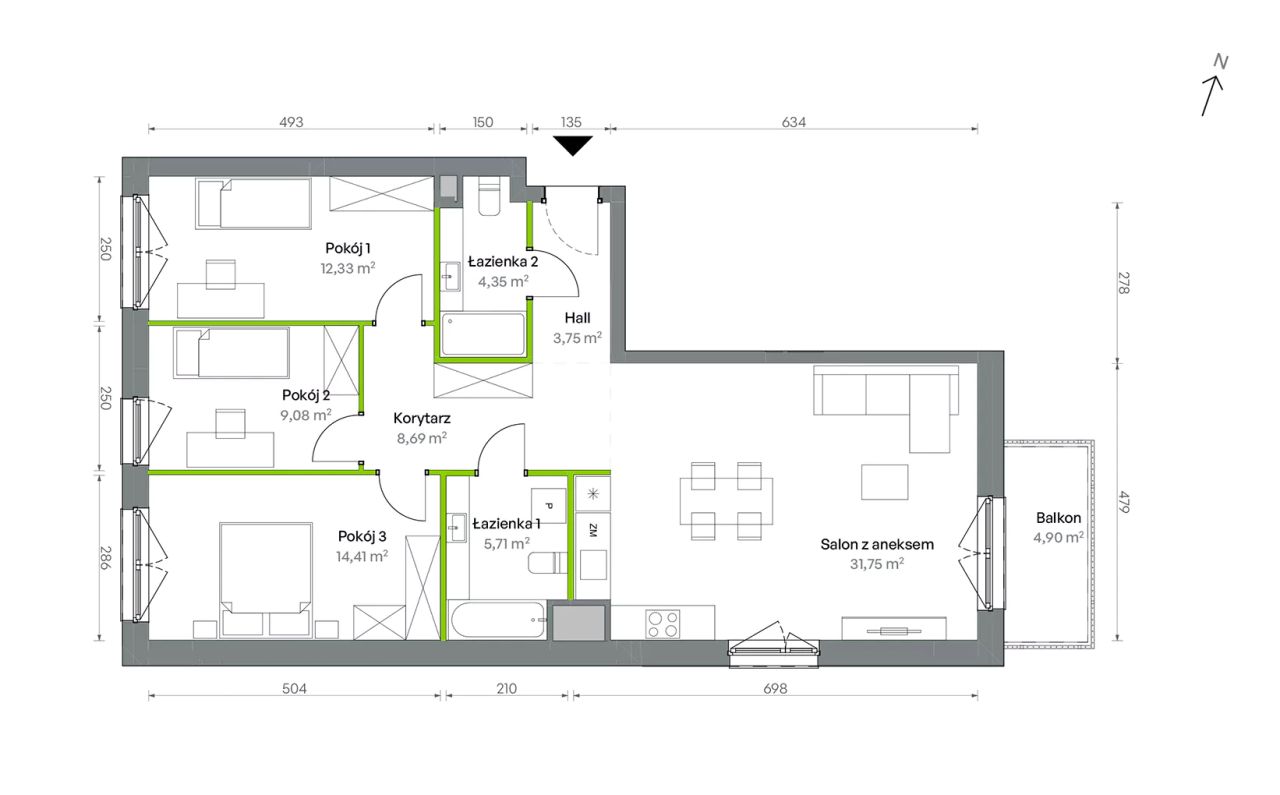 Mieszkanie 4-pokojowe Warszawa Targówek, ul. Oliwska. Zdjęcie 16