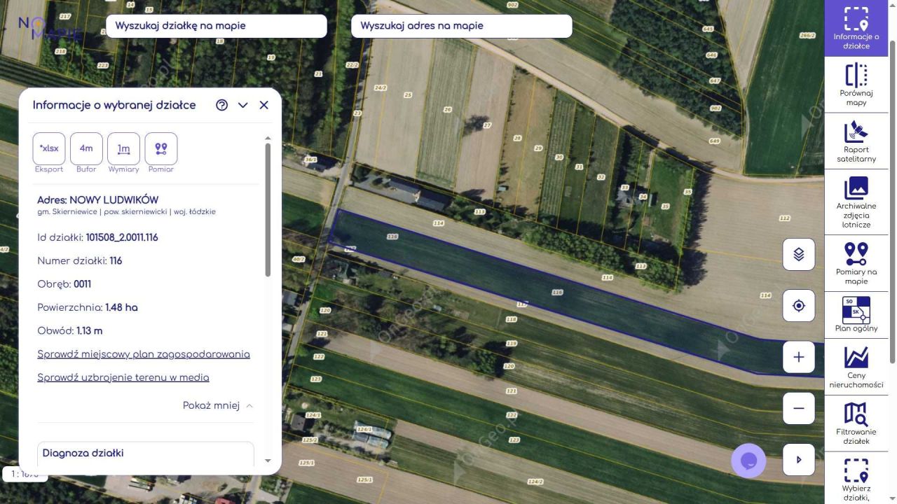 Działka rolno-budowlana Nowy Ludwików. Zdjęcie 3
