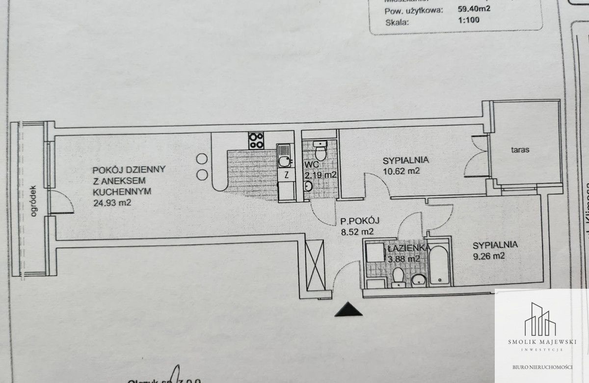 Mieszkanie 3-pokojowe Wrocław Tarnogaj, ul. ks. Czesława Klimasa. Zdjęcie 13
