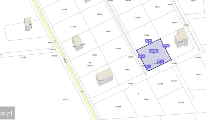 Działka budowlana Czarków, ul. Wiejska