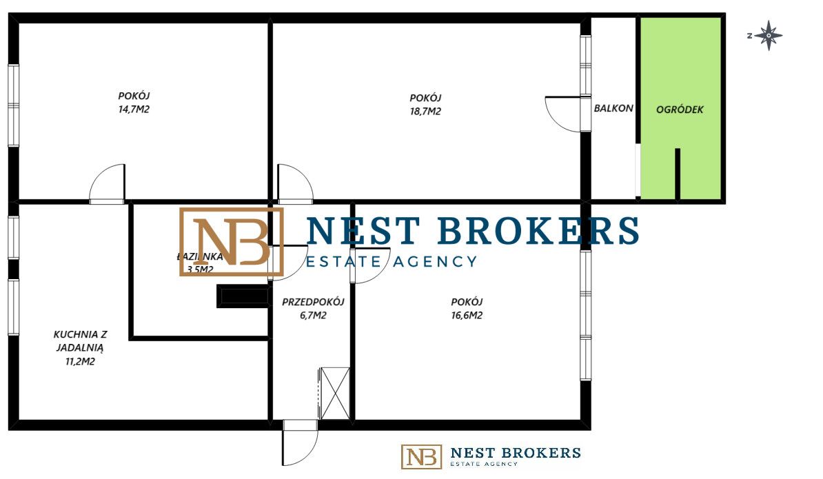 Mieszkanie 3-pokojowe Kraków Olsza, ul. Macieja Miechowity. Zdjęcie 14