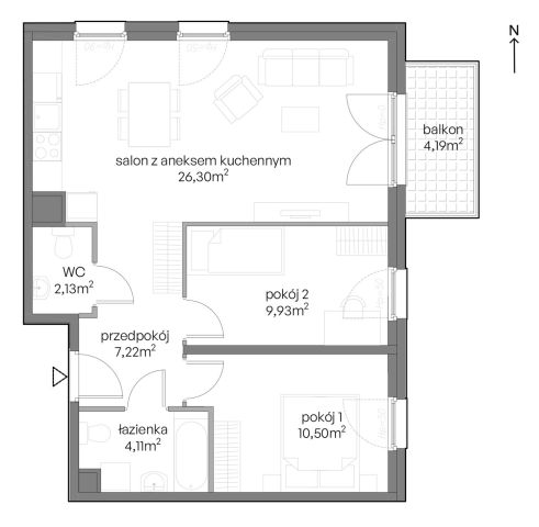 Mieszkanie 3-pokojowe Gdańsk Ujeścisko, ul. Niepołomicka. Zdjęcie 8