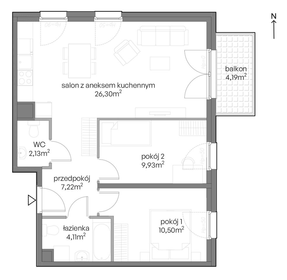 Mieszkanie 3-pokojowe Gdańsk Ujeścisko, ul. Niepołomicka. Zdjęcie 8