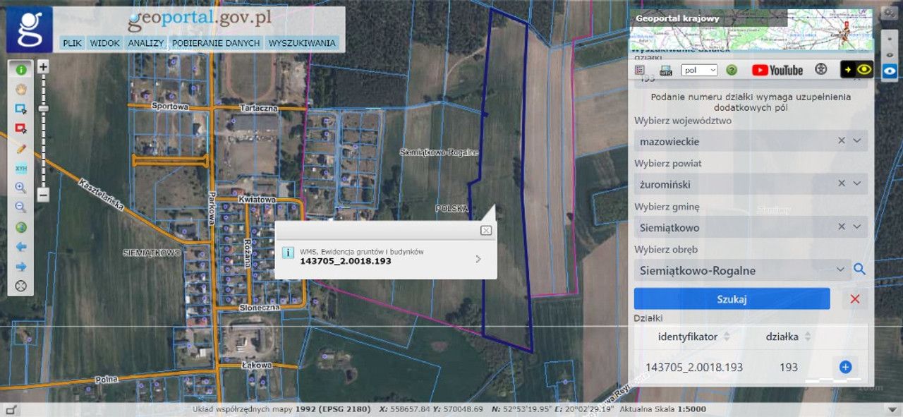 Działka rolna Siemiątkowo. Zdjęcie 1