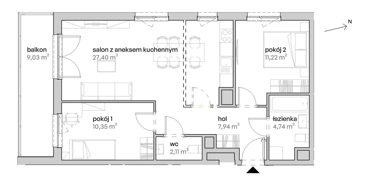 Mieszkanie 3-pokojowe Poznań Starołęka, ul. Unii Lubelskiej. Zdjęcie 7
