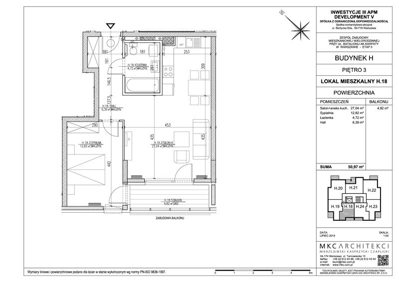 Mieszkanie 2-pokojowe Warszawa Mokotów, ul. Bluszczańska. Zdjęcie 7