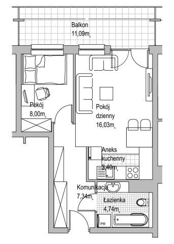 Mieszkanie 2-pokojowe Kieźliny, ul. Edyty Stein. Zdjęcie 19