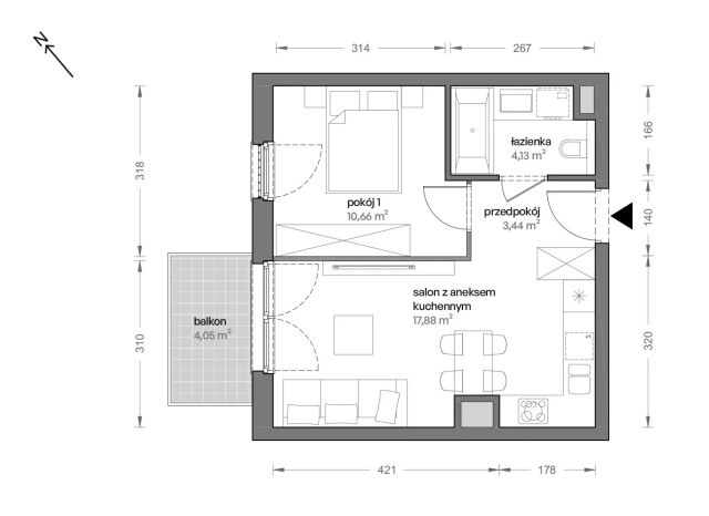 Mieszkanie 2-pokojowe Katowice Brynów, ul. Ceglana. Zdjęcie 7