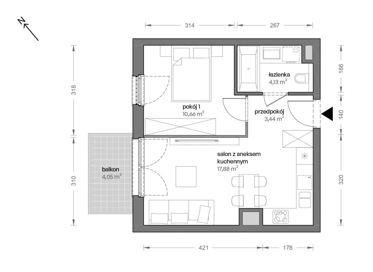Mieszkanie 2-pokojowe Katowice Brynów, ul. Ceglana. Zdjęcie 7