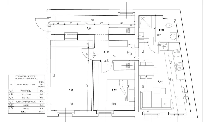 Mieszkanie 3-pokojowe Bytom Śródmieście, ul. Gustawa Morcinka