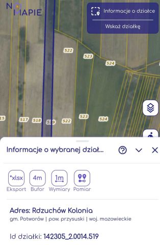 Działka rolno-budowlana Rdzuchów-Kolonia. Zdjęcie 1