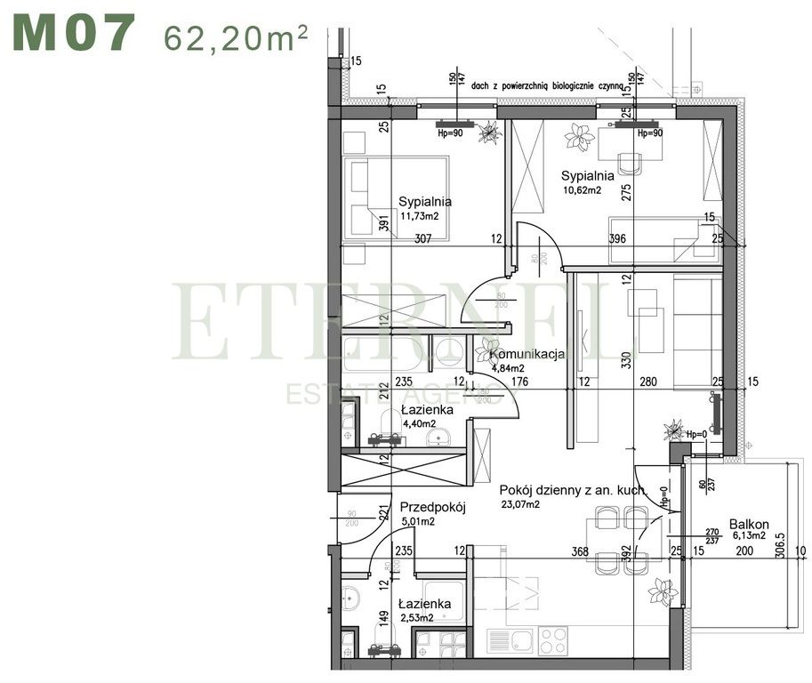 Mieszkanie 3-pokojowe Kraków Czyżyny, ul. Śliwkowa. Zdjęcie 12