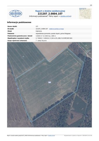 Działka rolna Dąbrówno. Zdjęcie 1