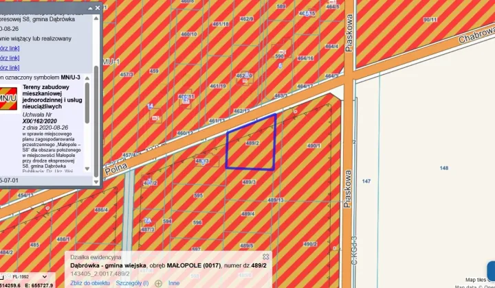 Działka budowlana Małopole, ul. Polna