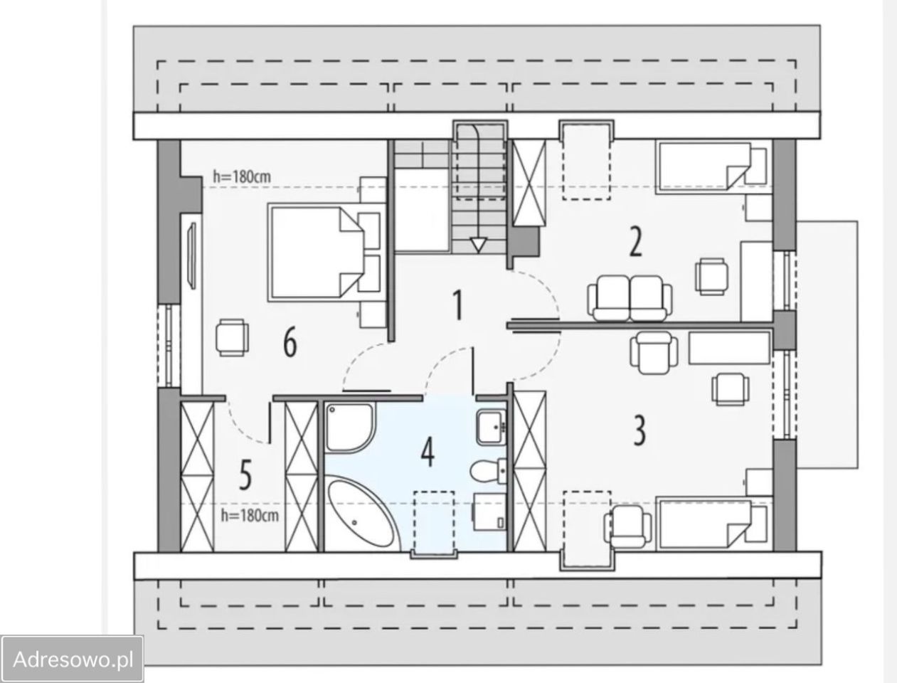 dom wolnostojący, 4 pokoje Brzeźno, os. Kociołki. Zdjęcie 15