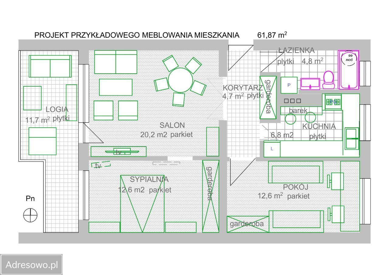 Mieszkanie 3-pokojowe Świnoujście Centrum, ul. marsz. Józefa Piłsudskiego. Zdjęcie 2