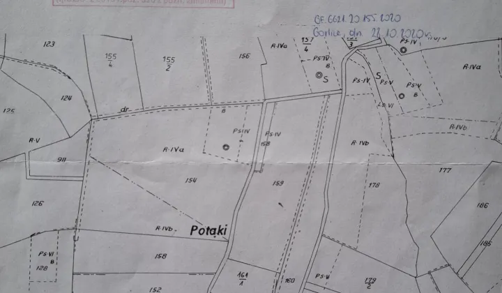 Działka rolna Stróżna Zadziele, Potąki