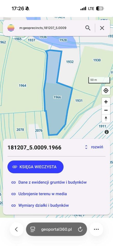 Działka rolno-budowlana Dąbrówka. Zdjęcie 3