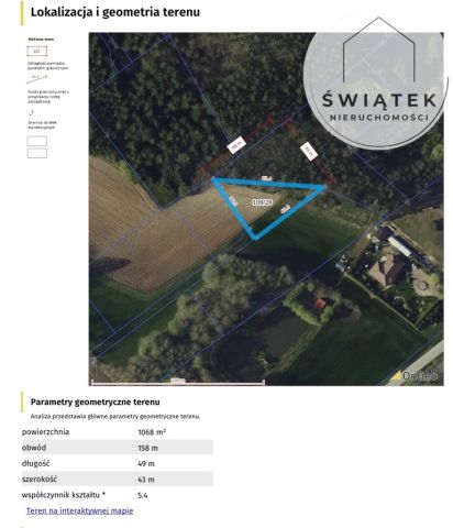 Działka budowlana Zarośle Cienkie. Zdjęcie 1