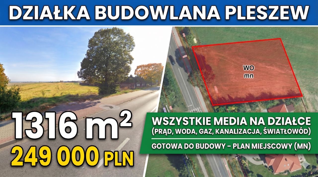 Działka rolno-budowlana Pleszew, ul. Marszewska. Zdjęcie 5