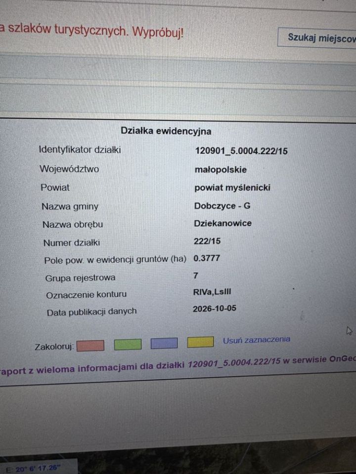 Działka Dziekanowice. Zdjęcie 4