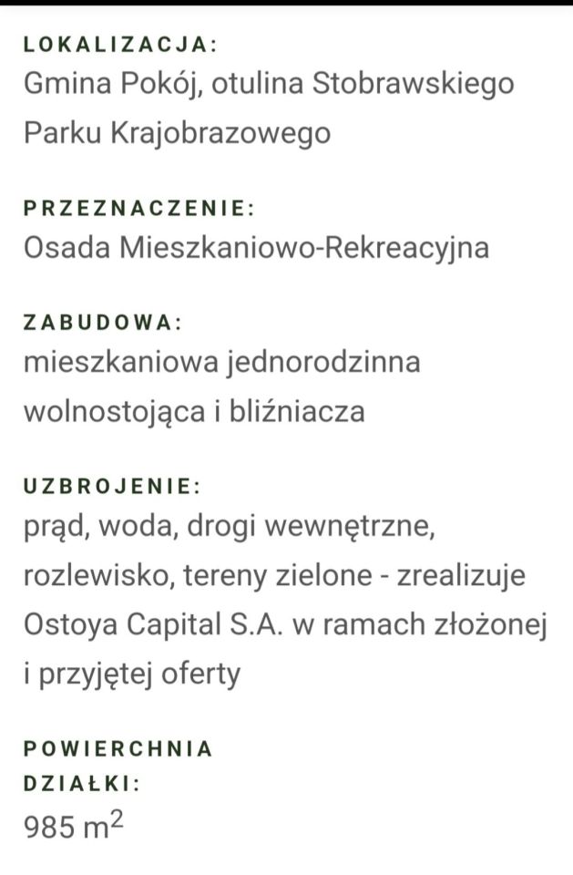Działka budowlana Kopalina. Zdjęcie 2