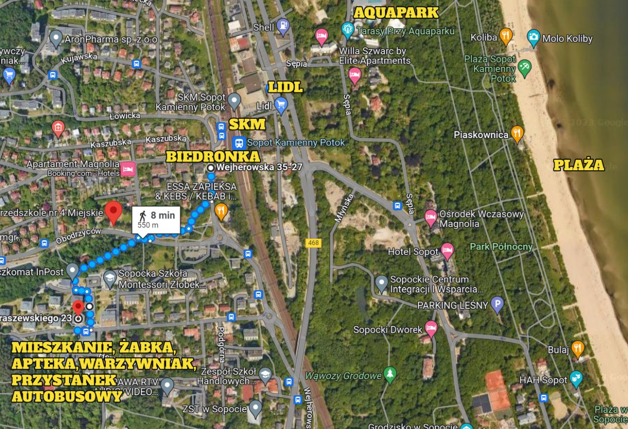 Mieszkanie 3-pokojowe Sopot Kamienny Potok, ul. Józefa Kraszewskiego. Zdjęcie 3