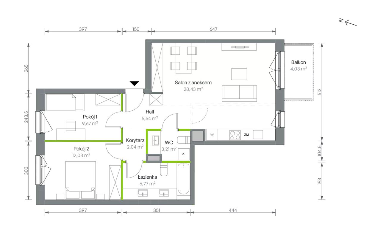 Mieszkanie 3-pokojowe Warszawa Targówek, ul. Oliwska. Zdjęcie 16