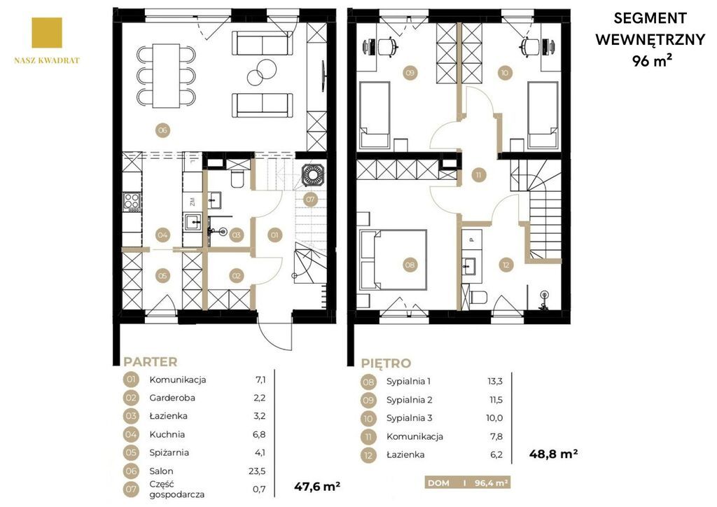 dom szeregowy, 4 pokoje Łódź Nowosolna. Zdjęcie 3