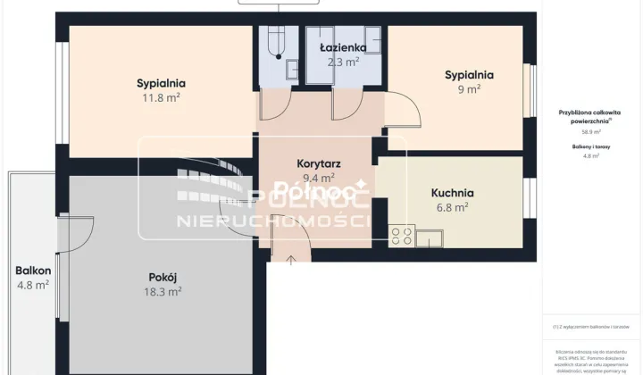 Mieszkanie 3-pokojowe Ełk Centrum, ul. Jana i Hieronima Małeckich