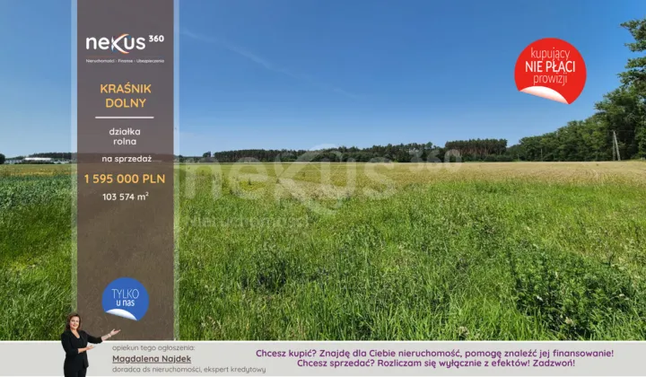 Działka rolna Kraśnik Dolny