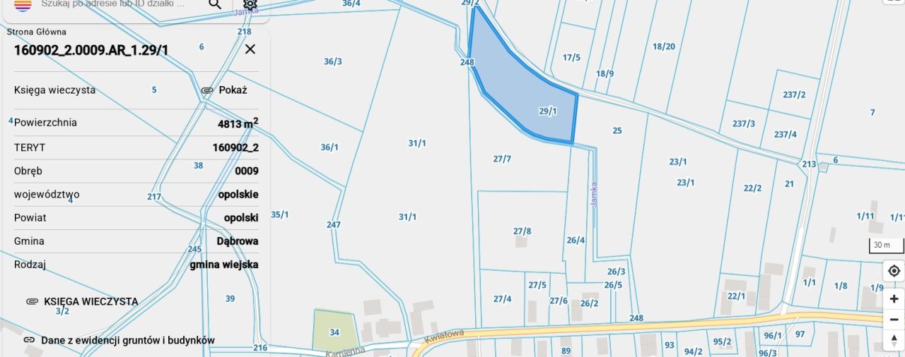 Działka rolna Nowa Jamka, ul. Kwiatowa